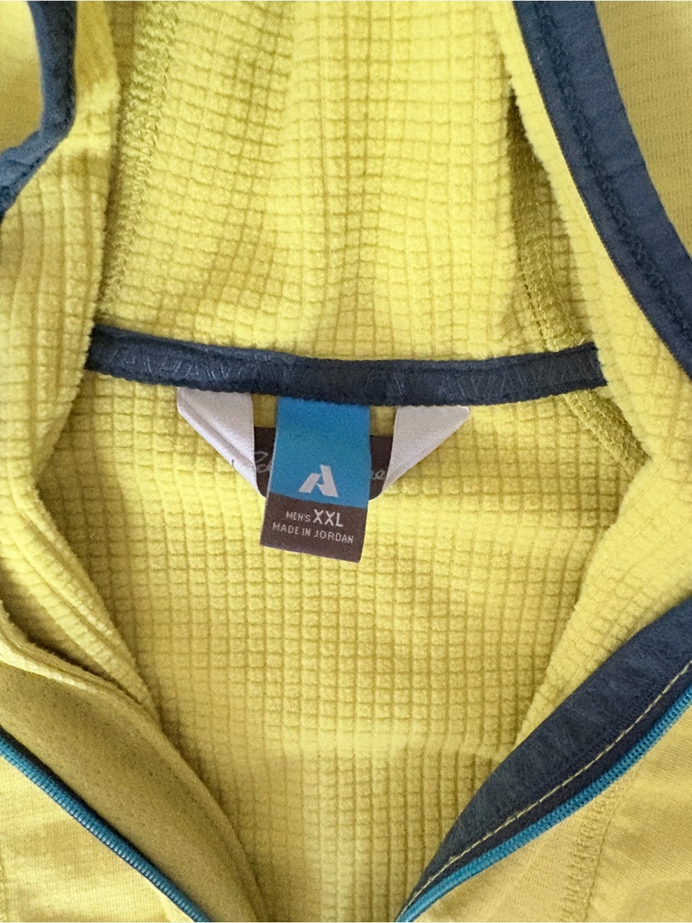 Eddie Bauer Yellow and Navy Men's Hoodie